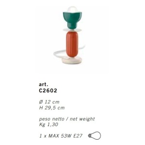 Veioza din ceramica design italian realizata manual BERIMBAU 125787 universul-luminii.ro