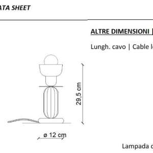 Veioza din ceramica design italian realizata manual BERIMBAU 216227 universul-luminii.ro