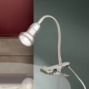 Veioza / Lampa cu clips Seba Str 10-389/1 satin OR