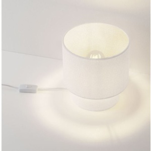 Veioza, Lampa de masa cu abajur alb SYRIN - Img 3