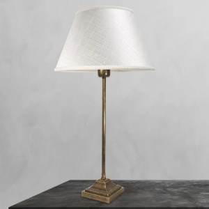 Veioza, Lampa de masa cu abajur elegant Ivory Striped Large - Img 3