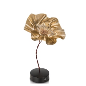 Veioza, Lampa de masa cu baterii ideala pentru restaurant, realizata manual Lafleur velvet