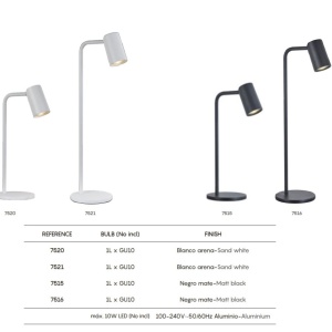 Veioza/Lampa de masa cu Spot directionabil SAL H-36,5cm alba 133187 universul-luminii.ro