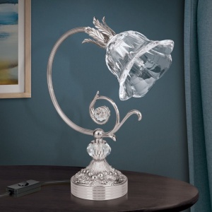 Veioza, Lampa de masa design clasic LA BOHEME, argintiu antic 241507 universul-luminii.ro