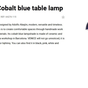Veioza/Lampa de masa design decorativ VENICE Blue - Img 4