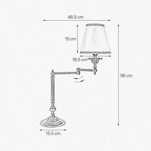 Veioza, Lampa de masa design italian clasic Brass - Img 3