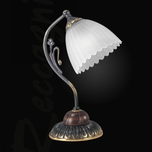Veioza, Lampa de masa design italian din alama cu lemn 2510 106097 universul-luminii.ro