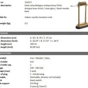 Veioza, Lampa de masa design LUX Bologno 116517 universul-luminii.ro