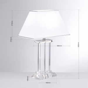 Veioza, lampa de masa design LUX VERONIQUE, crom/ abajur alb 197377 universul-luminii.ro
