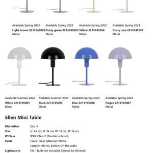 Veioza, lampa de masa design minimalist scandinav Ellen Mini Yellow 132887 universul-luminii.ro