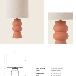 Veioza, Lampa de masa din ceramica FINO - Img 5