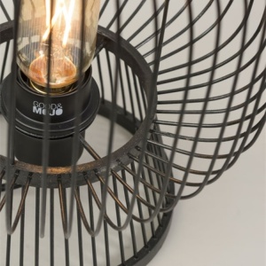 Veioza, lampa de masa eco din bambus Cango negru, 30x26cm 195957 universul-luminii.ro