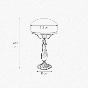 Veioza, Lampa de masa vintage Mushroom Lamp alb - Img 3