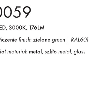 Veioza LED design decorativ Enigma verde 161157 universul-luminii.ro