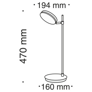 Veioza LED design tehnic Fad negru MYMOD070TL-L8B3K 196107 universul-luminii.ro