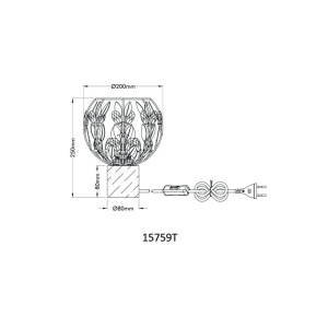 Veioza MIKA neagra din metal si lemn pentru dormitor 248057 universul-luminii.ro