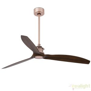 Ventilator cu telecomanda JUST cupru/ nuc 33399 59767 universul-luminii.ro