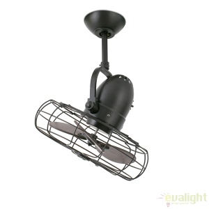 Ventilator de perete / tavan design retro KEIKI maro 67917 universul-luminii.ro