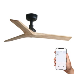Ventilator smart sistem TUYA si telecomanda KLIM S 92,5cm, negru/ pin