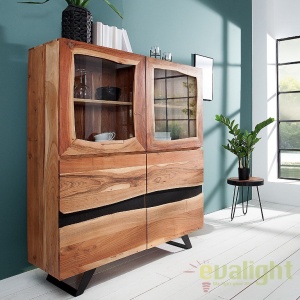 Vitrina design industrial Amazonas 140cm, salcam A-38330 VC - Img 5