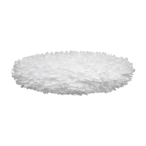 Abajur modern oval, cu pene de gasca Eos Esther large alb 2348 VTC