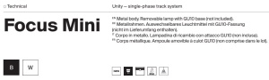 Accesoriu, Spot pentru sinele monofazate Unity, Focus mini negru - Img 6