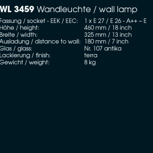 Aplica 1/2 design medieval, iluminat exterior din fier forjat, WL 3459 64018 universul-luminii.ro