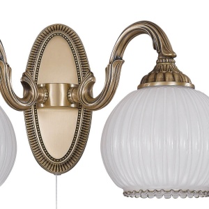 Aplica clasica design italian din alama, sticla 9200 RA-A. 9200/2 102438 universul-luminii.ro
