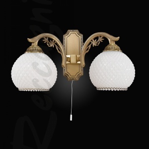 Aplica clasica din alama cu 2 brate design italian 8600 107988 universul-luminii.ro