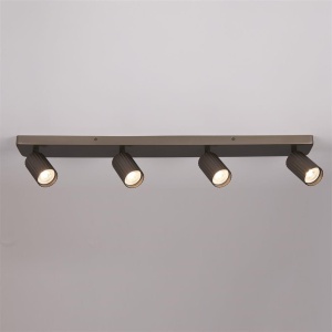 Aplica cu 4 spoturi din aluminiu canelat Anna bronz