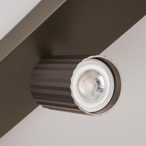 Aplica cu 4 spoturi din aluminiu canelat Anna bronz - Img 2