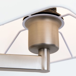 Aplica cu brat reglabil si reader LED CARLTON nickel/alb 234978 universul-luminii.ro