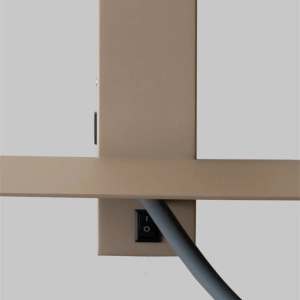 Aplica cu raft si reader LED, port USB si abajur textil in deschis Florence 248848 universul-luminii.ro