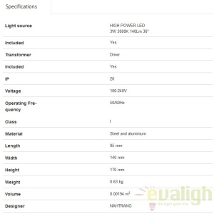 Aplica cu reader LED design modern minimalist SUAU gri 62121 62508 universul-luminii.ro