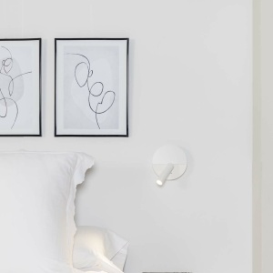 Aplica cu reader LED directionabil stil minimalist DUAS USB C alb - Img 3