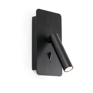 Aplica cu reader LED directionabil stil minimalist SUAU USB C negru