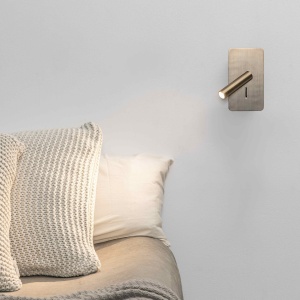 Aplica cu reader LED minimalista SUAU bronz 62104 89978 universul-luminii.ro