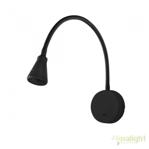 Aplica cu reader LED stil modern minimalist BEL neagra 41030