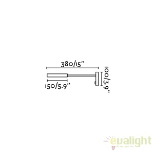 Aplica cu reader LED stil modern minimalist KALE neagra 62703 179798 universul-luminii.ro