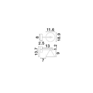 Aplica cu Spot CONICO auriu, NVL-9011426 246568 universul-luminii.ro