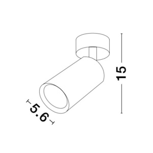 Aplica cu spot design modern Wan negru 129638 universul-luminii.ro