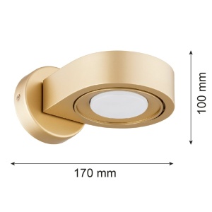 Aplica cu spot directionabil LOTUS 8899 auriu - Img 8