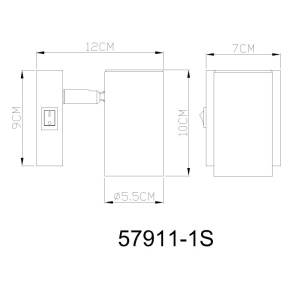 Aplica cu Spot directionabil metal negru gri ROBBY 249388 universul-luminii.ro