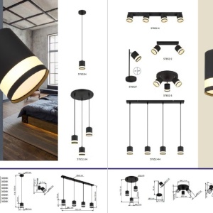 Aplica cu Spot directionabil metal negru LUCERO 249168 universul-luminii.ro