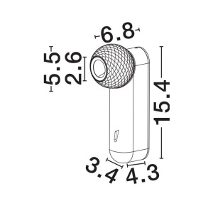 Aplica cu spot LED stil minimalist 2700K NOTIC alb - Img 9