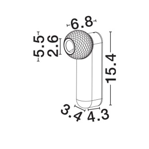 Aplica cu spot LED stil minimalist 2700K NOTIC negru - Img 11