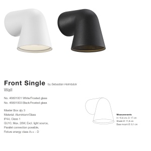 Aplica de exterior stil modern Front Single alba 46801001 NL 72798 universul-luminii.ro