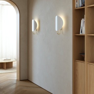 Aplica de perete ambientala design nordic Spargo alb/alama - Img 4