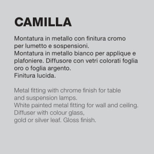 Aplica de perete CAMILLA cu foita aurie sau argintie 230208 universul-luminii.ro