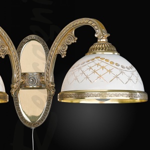 Aplica de perete clasica cu 2 brate design italian 7102 107378 universul-luminii.ro
